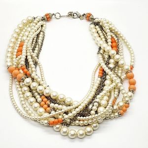 Banana Republic 7 Strand Twisted Pearl Necklace